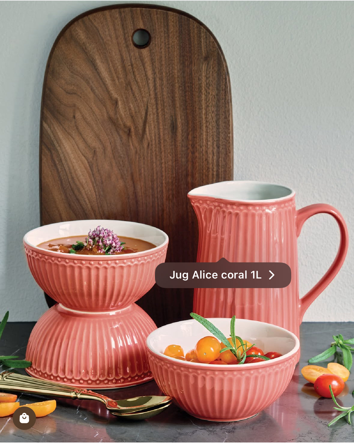 Latte kopp Alice coral Greengate