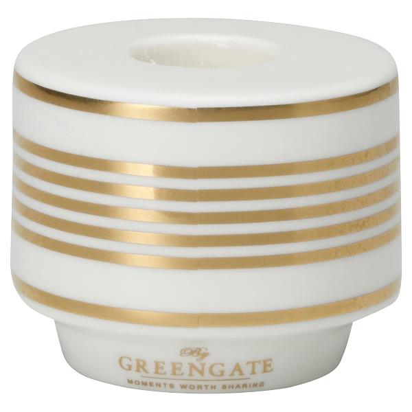 Lysestake hvit gull striper liten Greengate
