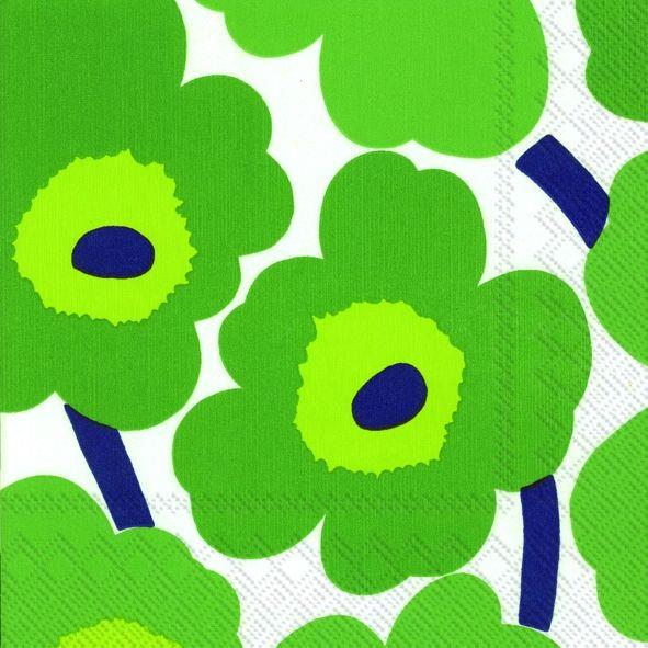 Serviett lunsj Marimekko Unikko grønn IHR