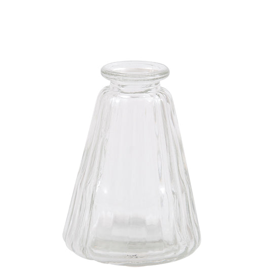 Glass flaske vase mini cone clear Miljøgården