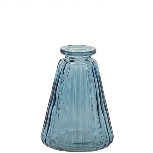 Glass flaske vase mini cone blue Miljøgården