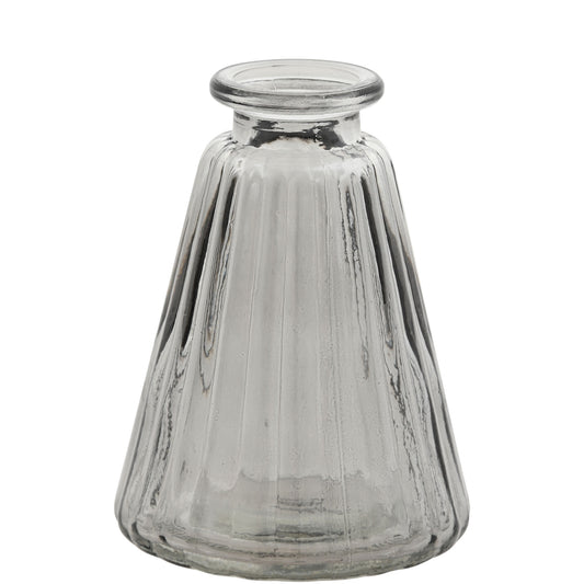 Glass flaske vase mini cone grey Miljøgården