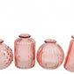 Glass flaske vase mini cone pink Miljøgården