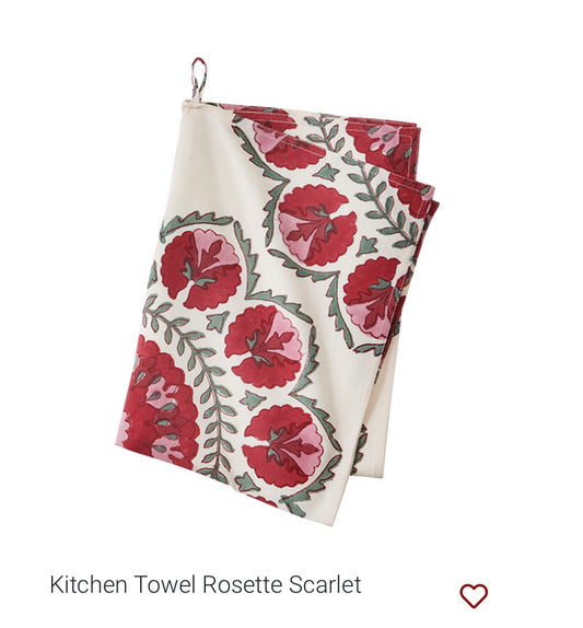 Kjøkkenhåndkle Rosette scarlet Bungalow