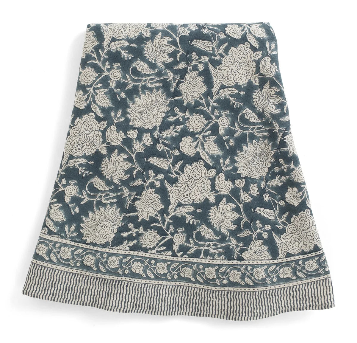 Duk lin Indian Rose - Denim Blue - rund 220cm Chamois