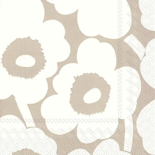 Serviett lunsj Marimekko Unikko Linen Cream IHR