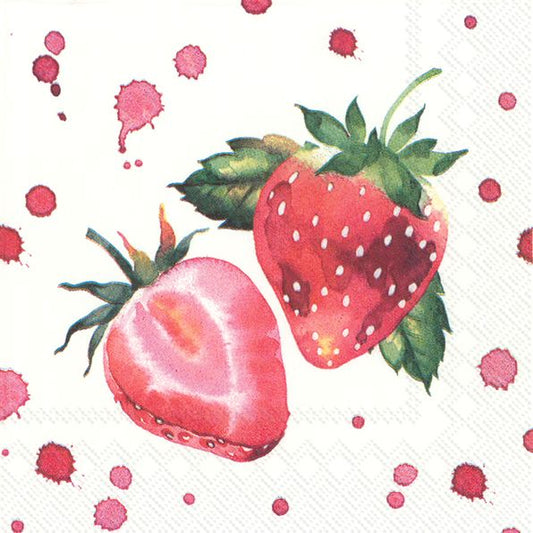 Serviett kaffe jordbær soft strawberries IHR