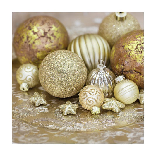 Serviett kaffe golden baubles Ambiente