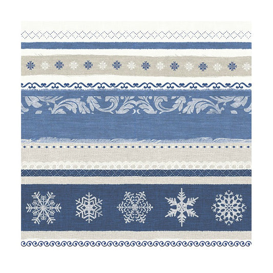 Serviett lunsj winter border blue Ambiente