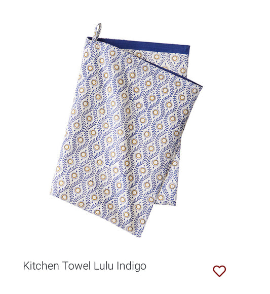 Kjøkkenhåndkle Lulu indigo Bungalow