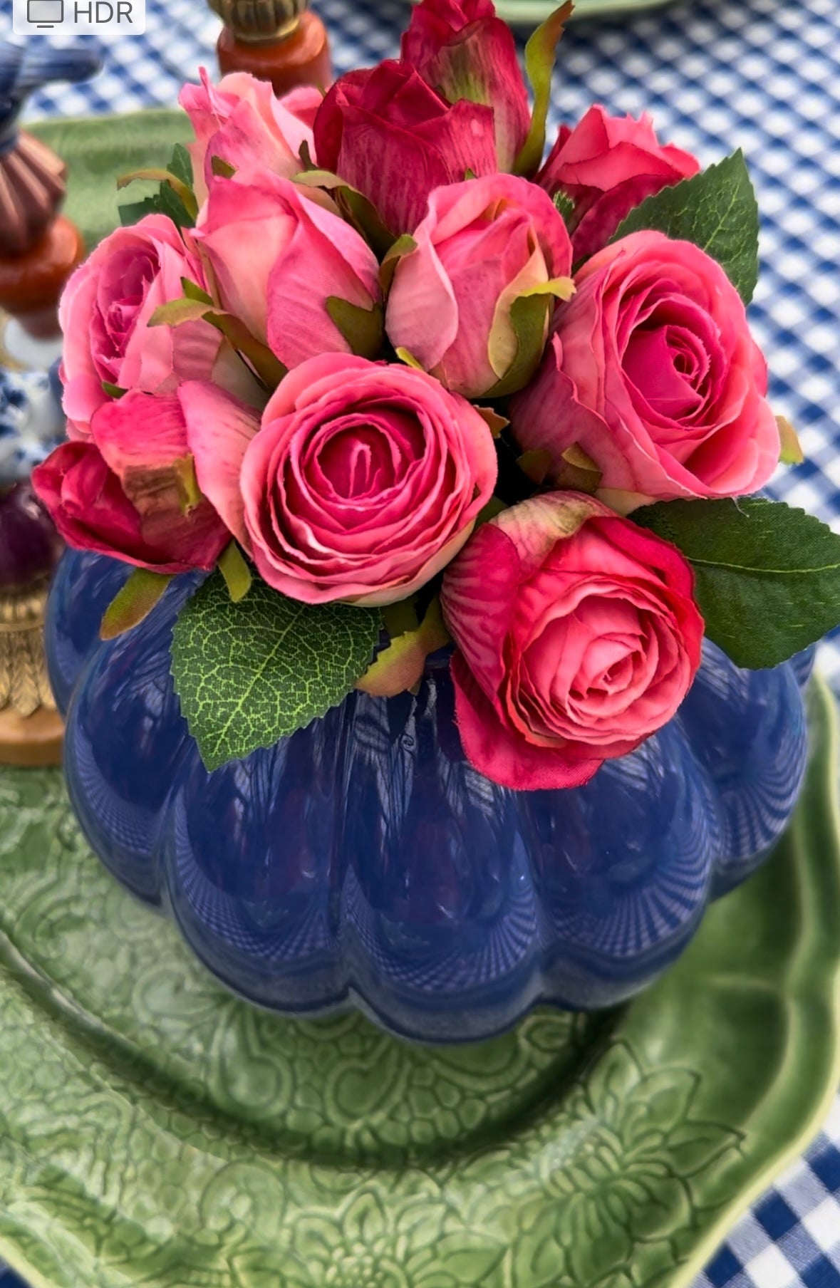 Roser rosa 6 stk i bunt med 12 roser EDG