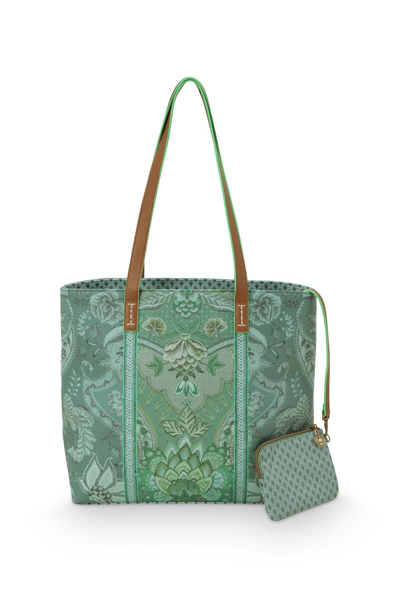 Shopper veske medium Kyoto Festival green PIP STUDIO