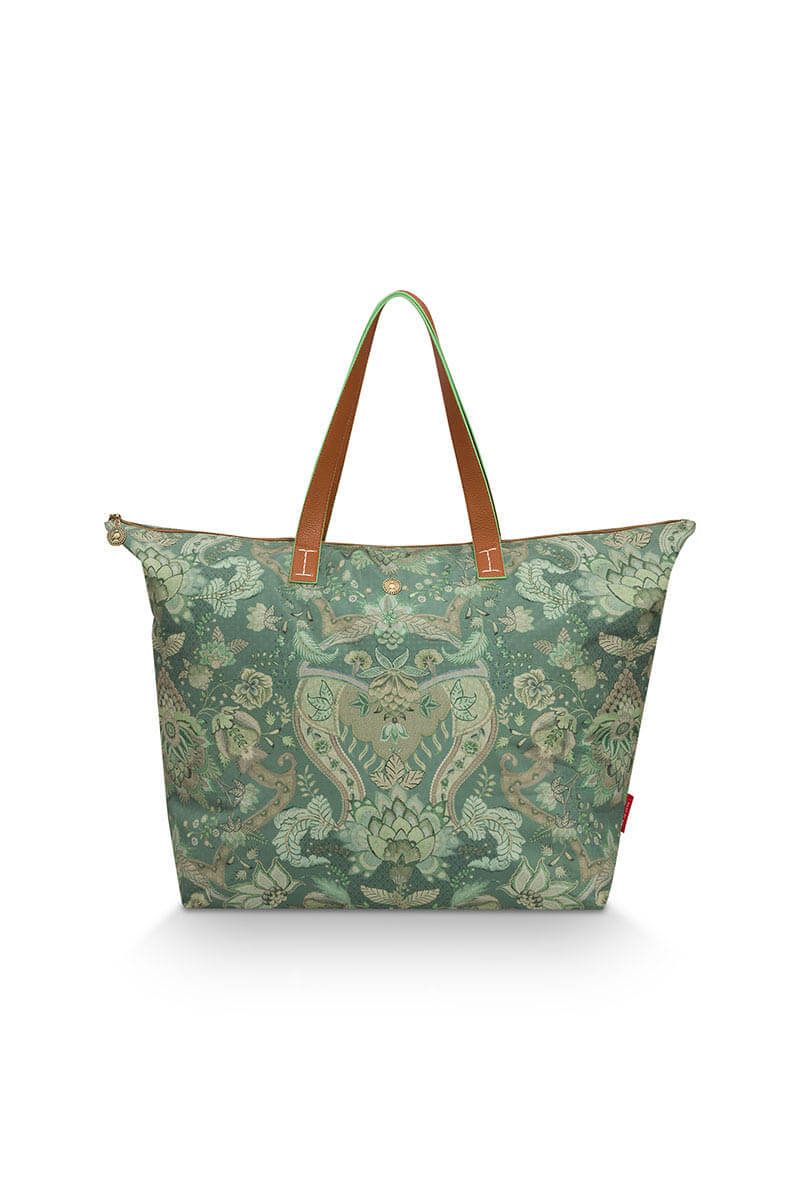 Tote bag Kyoto festival green stor veske PIP STUDIO