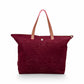 Tote bag velvet quilted days red stor veske PIP STUDIO