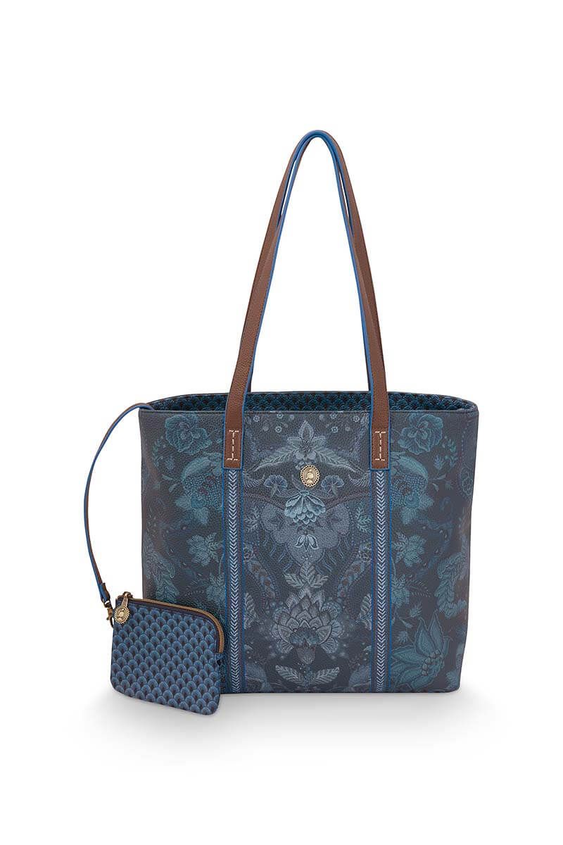 Shopper veske Medium Kyoto Festival Indigo Blue  PIP STUDIO