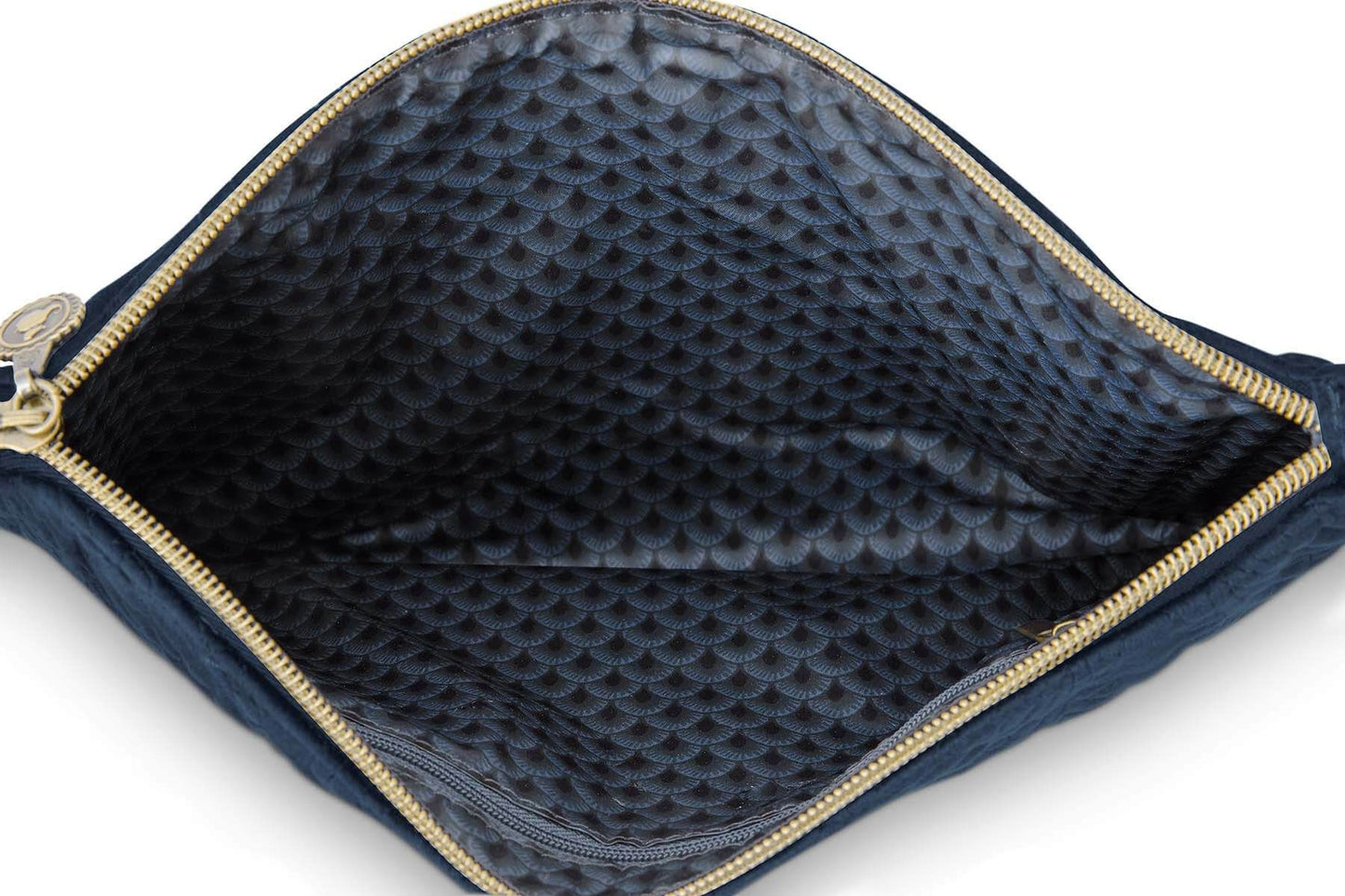 Sminke veske Flat Pouch Large Velvet Quilted Days Blue PIP STUDIO