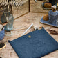 Sminke veske Flat Pouch Large Velvet Quilted Days Blue PIP STUDIO