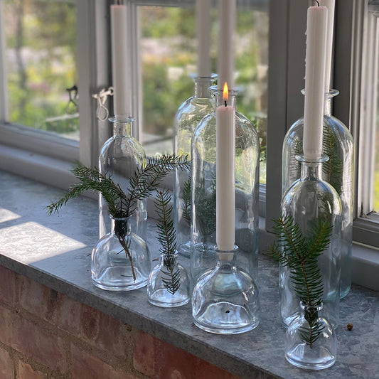 Glass flaske vase Pava medium Miljøgården