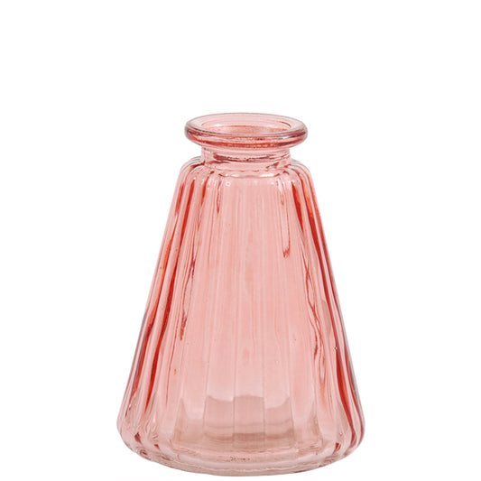 Glass flaske vase mini cone pink Miljøgården