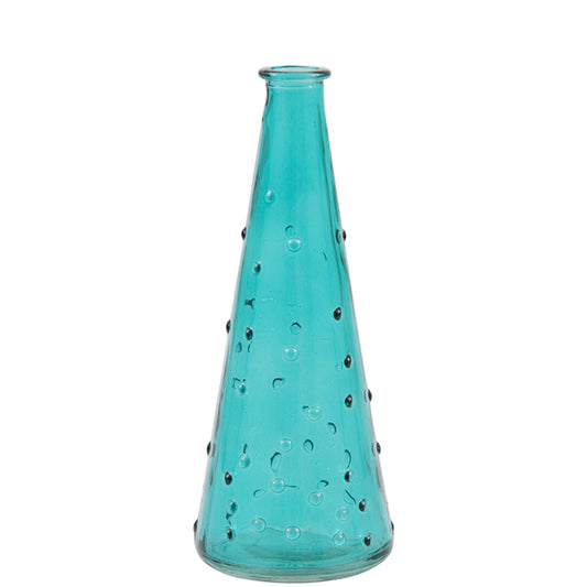 Glass flaske vase turkis Miljøgården