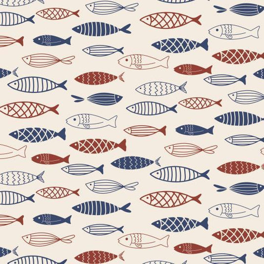 Serviett lunsj fiskestim Ib Laursen