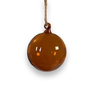 Glasskule brun oransje 5 cm Miljøgården