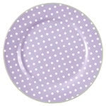 Tallerken hvite prikker lill lavender dots Greengate