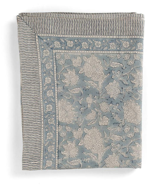 Duk lin Indian Rose - Dusty Blue - 145x350cm Chamois