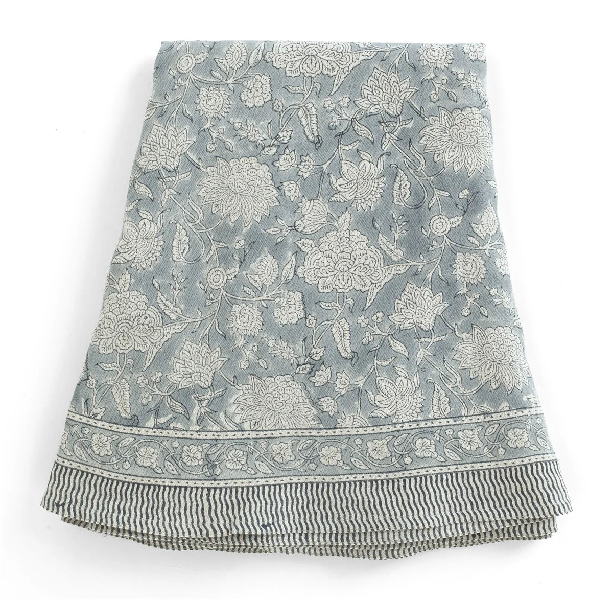 Duk lin Indian Rose - Dusty Blue - round 220cm Chamois