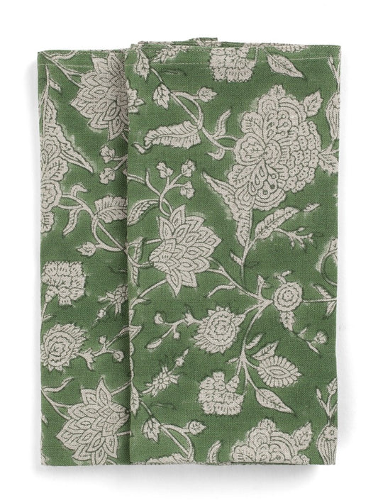 Linser servietter - Indian Rose - Green - 50x50cm Chamois