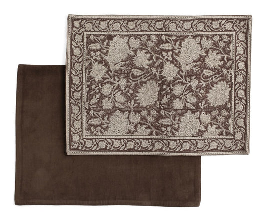 Dekkebrikke lin - Indian Rose -brun- 37x50cm Chamois kommer inn september
