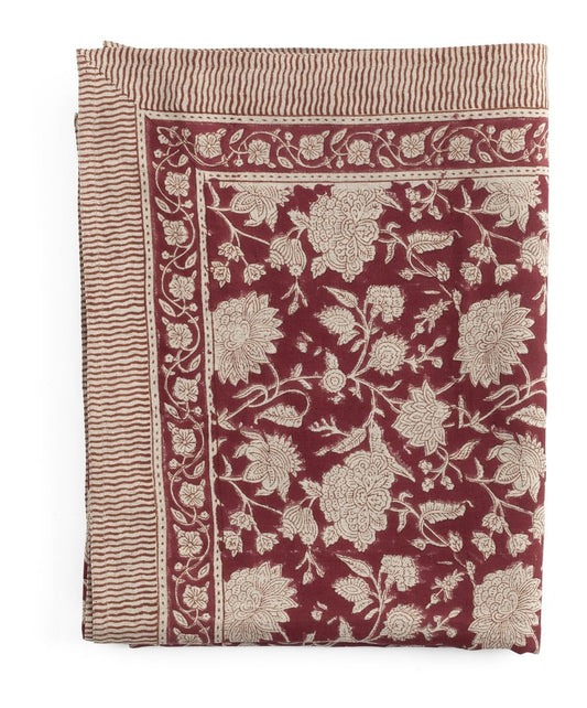Duk lin Indian Rose - rød - 150x230cm Chamois kommer inn september