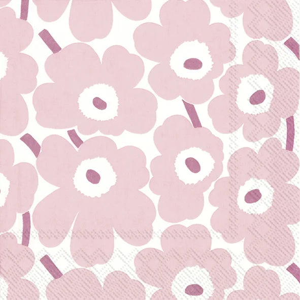 Serviett lunsj Marimekko Unikko mini lys rosa IHR