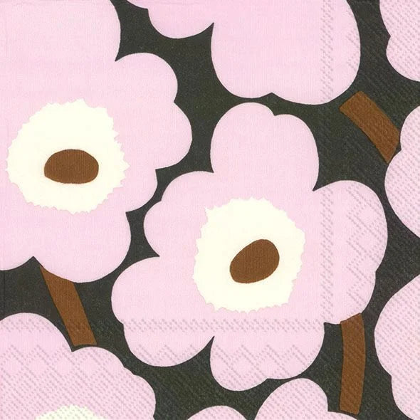 Serviett lunsj Marimekko Unikko Rose IHR