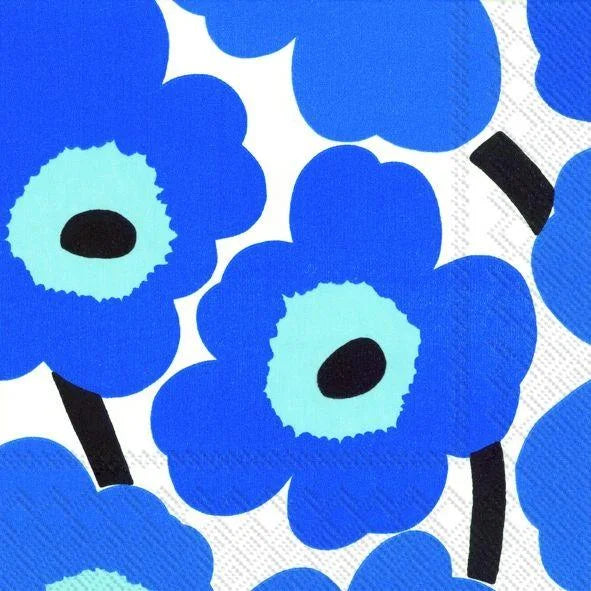 Serviett lunsj Marimekko Unikko  blå IHR