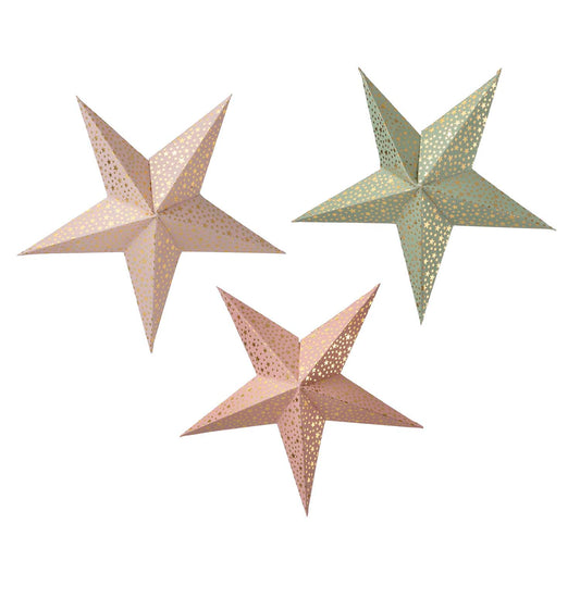 Papir papir rosa med gull stjerner Bungalow