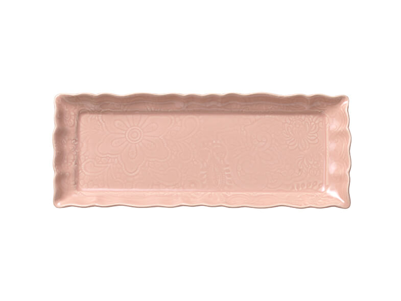 Fat rektangel Tray dish rosa Sthål