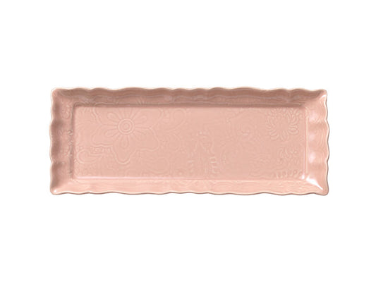 Fat rektangel Tray dish rosa Sthål