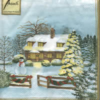 Serviett lunsj Christmas cottages Ambiente