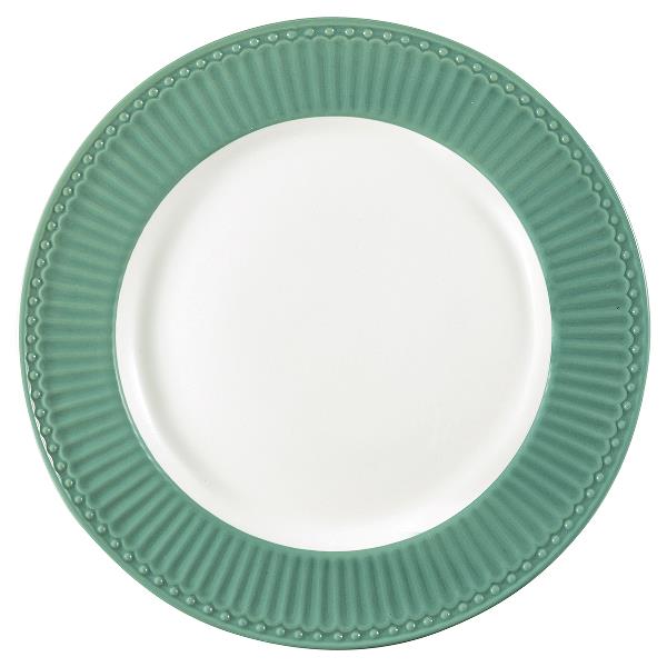 Tallerken Alice frokost dusty green Greengate