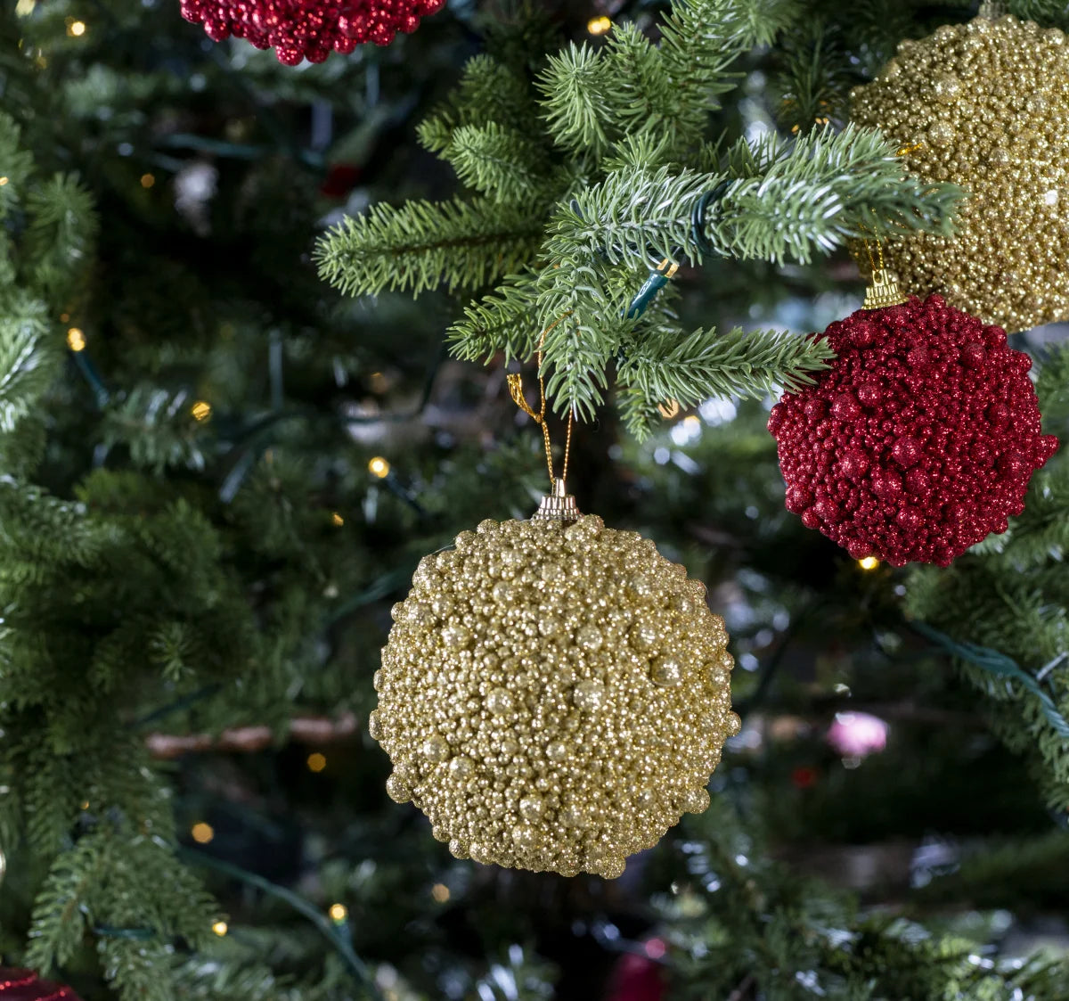 Julekuler eske gull snøball isopor 6 stk. Edelweiss