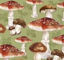 Serviett lunsj sopp Mushroom Allover Green IHR