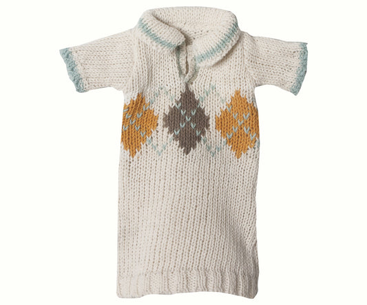 Maileg klær maxi strikket genser mønster