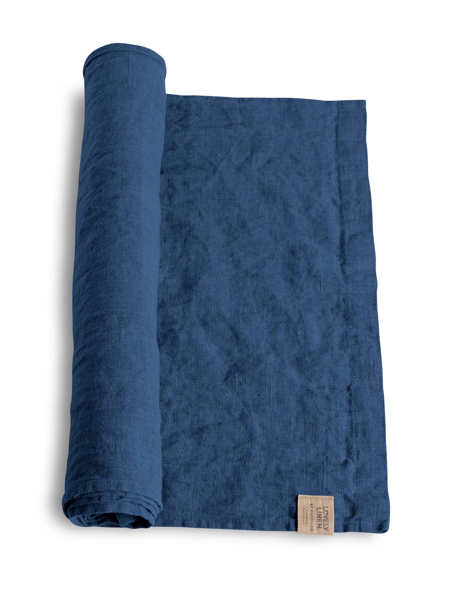 Løper lin denim blå 47x150 Lovely linen