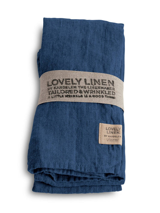 Linservietter jeans blue Lovely linen