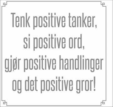 Serviett lunsj Tenk positive tanker