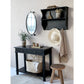 Ovalt speil sort ramme Chic Antique