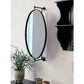 Ovalt speil sort ramme Chic Antique