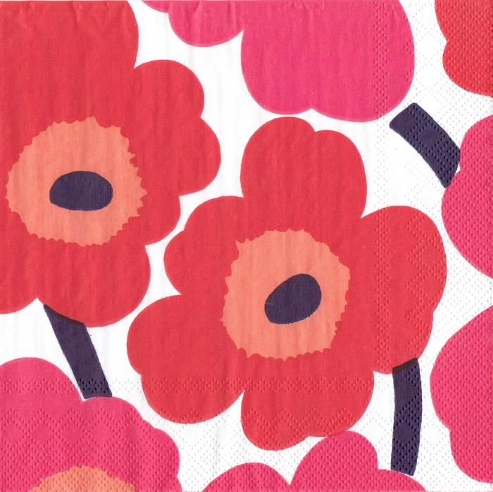 Serviett lunsj Marimekko Unikko  rosa IHR