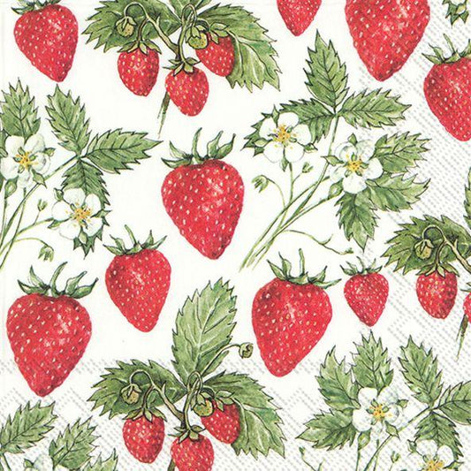 Serviett lunsj jordbær Delicious strawberries IHR